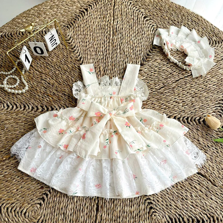 Girls' Pink Newborn Dress Lolita KIDS – 4