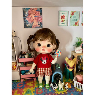 Set áo thun hình ngẫu nhiên quần caro size dian mập, cừu bé( size khác vui lòng ib)