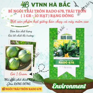 Hạt Giống Bí Ngòi Trái Tròn RADO 678 (Gói 1g~10 Hạt) Rạng Đông, Sinh Trưởng Khỏe, Năng Suất Cao, Dễ Chăm Sóc