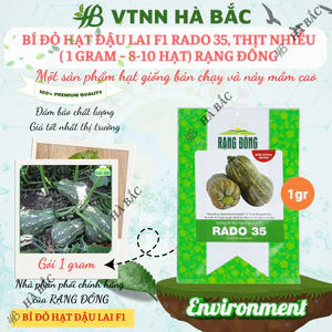 Hạt Giống Bí Đỏ Hạt Đậu Lai F1 RADO 35 (Gói 1g~8-10 Hạt) Rạng Đông, Vỏ Mỏng, Thịt Nhiều, Trồng Quanh Năm – [Bí Đỏ Hồ Lô]
