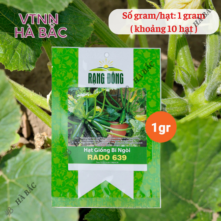 Hạt Giống Bí Ngòi Xanh RADO 639 (Gói 1g~10 Hạt) Rạng Đông, Dễ Chăm Sóc, Trái Dài, Trồng Quanh Năm