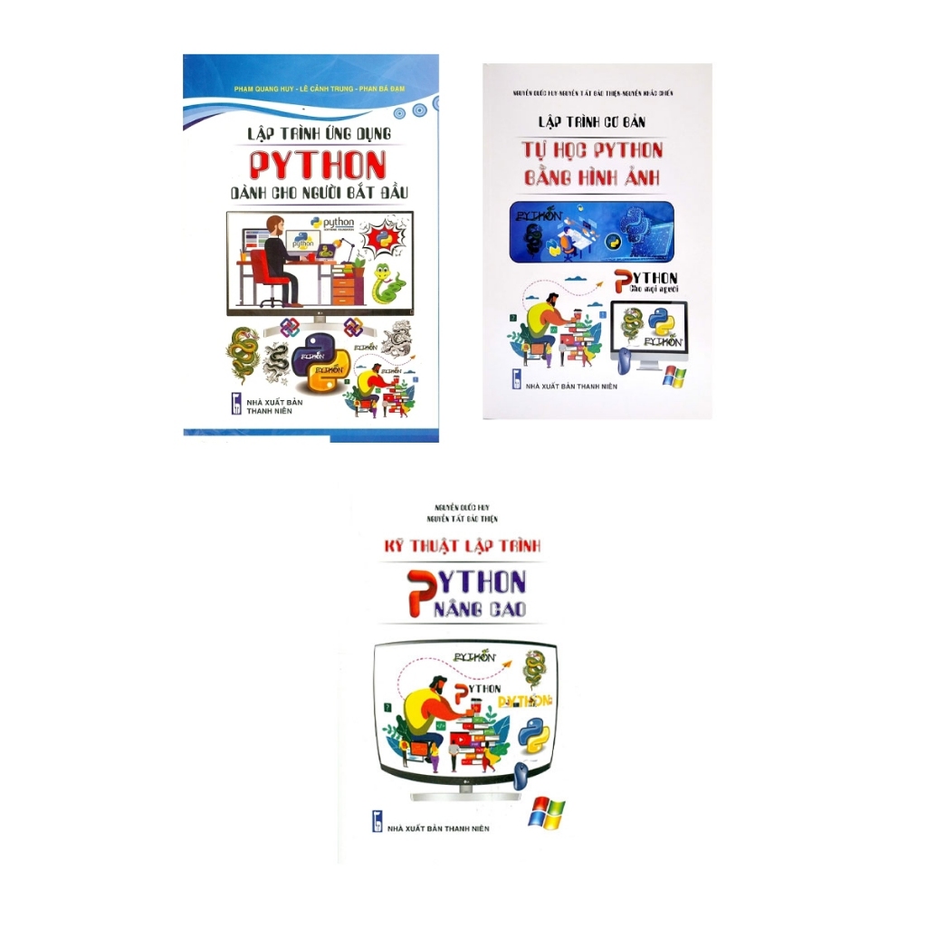 Combo Python Dành Cho Người Bắt Đầu + Tự Học Python Bằng Hình Ảnh + Kỹ ...