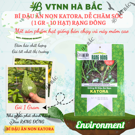 Hạt Giống Bí Đậu Ăn Non Katora (1g~10 Hạt) Dễ Chăm Sóc, Năng Suất Cao, Trồng Quanh Năm