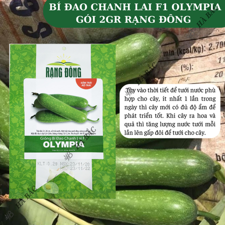 Hạt Giống Bí Đao Olympia RADO (Gói 2g~100 Hạt) Rạng Đông, Sinh Trưởng Khỏe, Năng Suất Cao