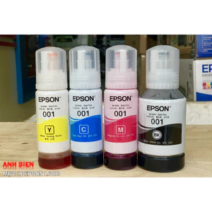 Mực máy in Epson L14150, L4260, L4150, L6260, L6160, L6170 và L6270,Epson 001 Bóc Máy Đen, Xanh, Vàng, Đỏ