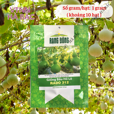 Hạt Giống Bầu Hồ Lô RADO 312 (Gói 1g~10 Hạt) Rạng Đông, Nảy Mầm Tốt, Sinh Trưởng Khỏe, Trồng Quanh Năm