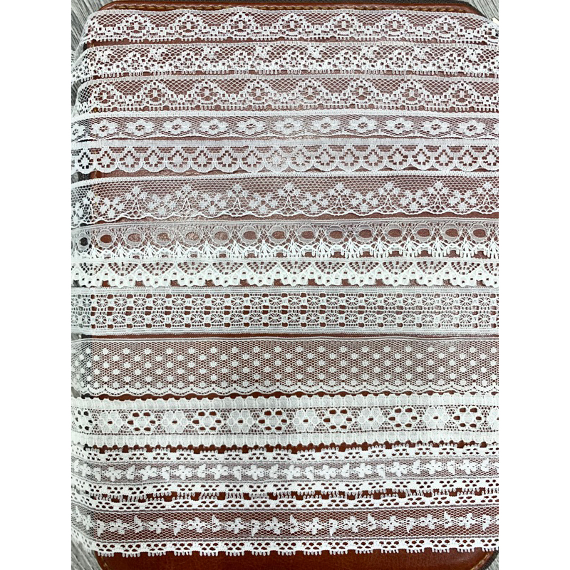 Ren poly trang trí viền màu trắng Ren viền trang trí quần áo ren thêu ...