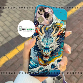 Tấm dán Skin Mặt Sau Mẫu Rồng MS09 FULL VIỀN 15promax , 14promax , 13promax , 12promax , 11promax  - FukiShop