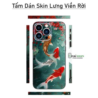 Tấm dán Skin Mặt Sau Mẫu Cá Chép MS03 FULL VIỀN 15promax , 14promax , 13promax , 12promax , 11promax  - FukiShop