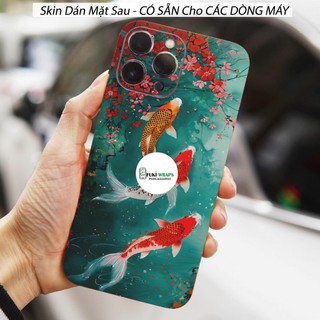Tấm dán Skin Mặt Sau Mẫu Cá Chép MS03 FULL VIỀN 15promax , 14promax , 13promax , 12promax , 11promax  - FukiShop