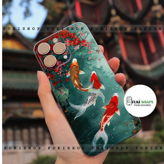 Tấm dán Skin Mặt Sau Mẫu Cá Chép MS03 FULL VIỀN 15promax , 14promax , 13promax , 12promax , 11promax  - FukiShop