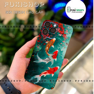 Tấm dán Skin Mặt Sau Mẫu Cá Chép MS03 FULL VIỀN 15promax , 14promax , 13promax , 12promax , 11promax  - FukiShop