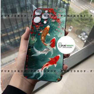 Tấm dán Skin Mặt Sau Mẫu Cá Chép MS03 FULL VIỀN 15promax , 14promax , 13promax , 12promax , 11promax  - FukiShop