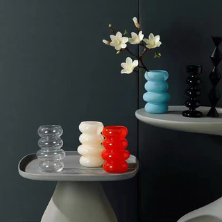 Bình hoa thuỷ tinh xoắn ốc Twist, bình trang trí độc lạ, phong cách hiện đại