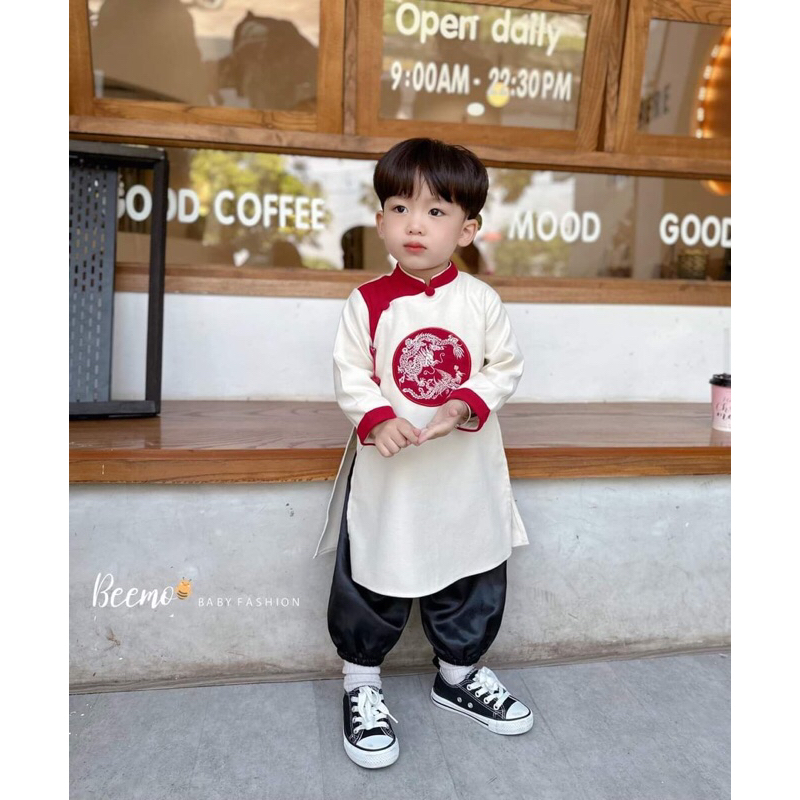 áo dài cách tân dành cho bé trai từ 7-36kg