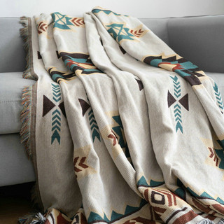 Khăn phủ sofa, Thảm thổ cẩm decor vintage, Thảm sofa, trải sàn sử dụng được 2 mặt