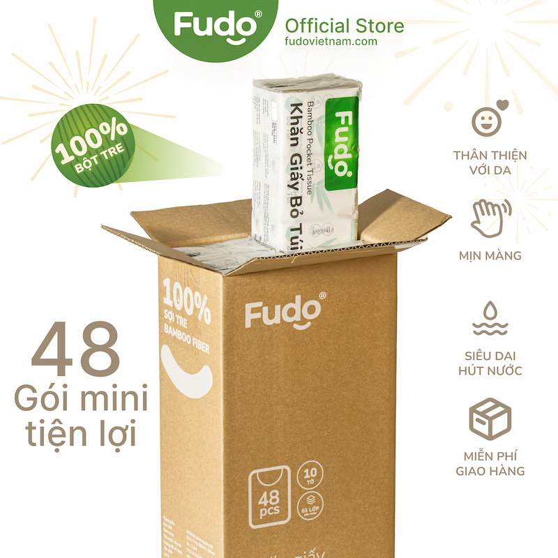 Ảnh Thùng Khăn Giấy Bỏ Túi ║ Fudo Bamboo® ║ TISSUEPOCKET™ 2