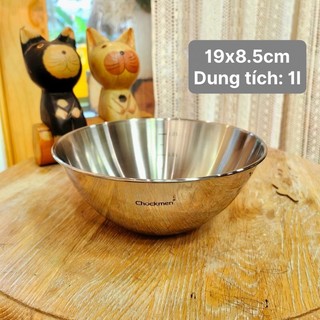 Tô Salad inox 316 Chockmen [235] inox 316 size 17/22/27cm hàng 1 lớp