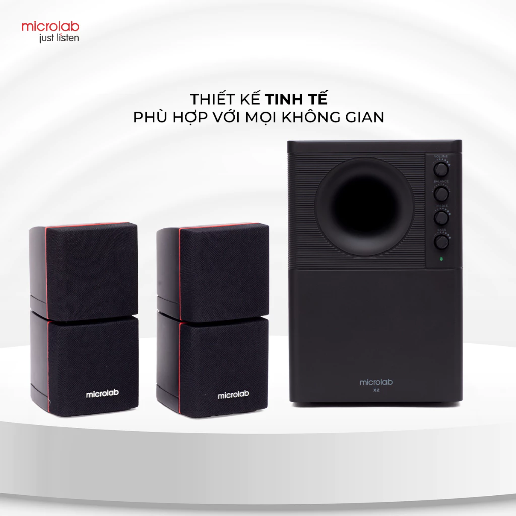 Microlab X2BT trong không gian sống