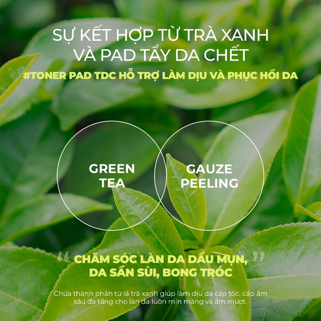 Ảnh Toner Pad Tẩy Tế Bào Chết Trà Xanh Làm Dịu và Phục Hồi Da Dầu Mụn Neogen Dermalogy PHA Gauze Peeling 30 Miếng 4