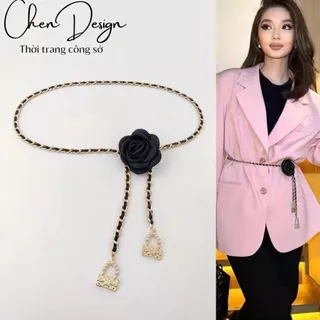 Thắt lưng dây xích mặt hoa PK09 - Đai váy PK09 - Đai váy xích, bell nịt diện váy diện đầm siêu đẹp thanh lịch ChenDesign