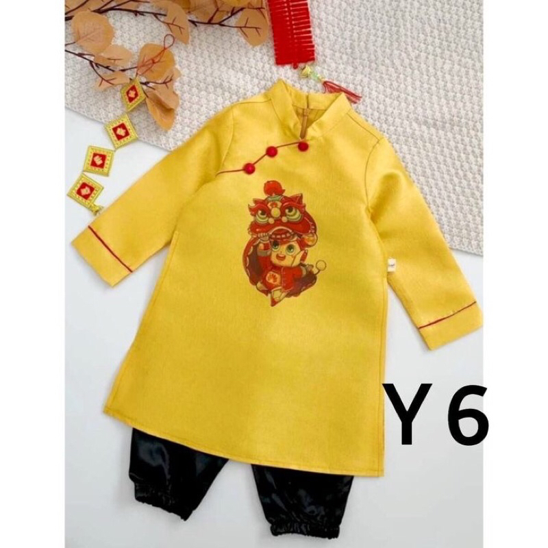 áo dài cách tân dành cho bé trai từ 7-36kg