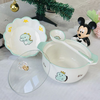T&T0223 Bộ nồi sứ 3 món cao cấp hoạ tiết cực cute