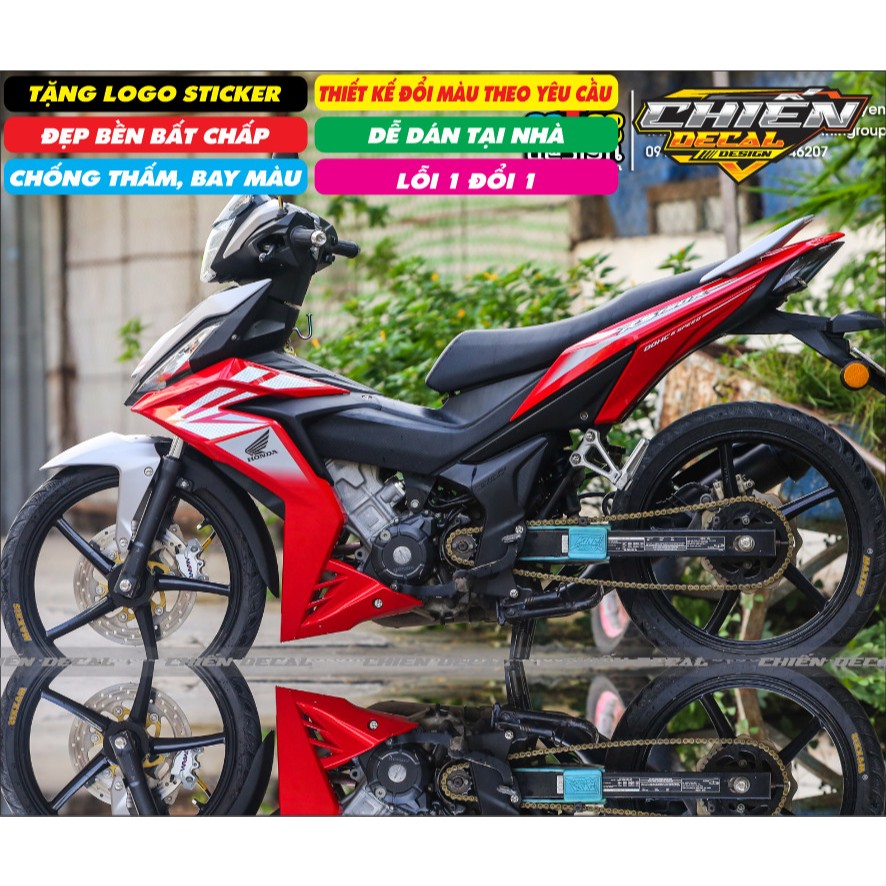 Tem rời winner rs150 V1 mẫu mới ĐỎ BẠC MS407 | Shopee Việt Nam