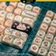 Keycap moa Pink Rabbit nhựa pbt dày 1.5mm họa tiết dyesub không mờ dùng cho bàn phím cơ