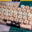 Keycap moa Pink Rabbit nhựa pbt dày 1.5mm họa tiết dyesub không mờ dùng cho bàn phím cơ