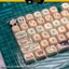 Keycap moa Pink Rabbit nhựa pbt dày 1.5mm họa tiết dyesub không mờ dùng cho bàn phím cơ