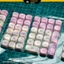 Keycap moa Dreamy Cat Afternoon Tea nhựa pbt dày 1.5mm họa tiết dyesub không mờ dùng cho bàn phím cơ