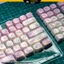 Keycap moa Dreamy Cat Afternoon Tea nhựa pbt dày 1.5mm họa tiết dyesub không mờ dùng cho bàn phím cơ