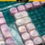 Keycap moa Dreamy Cat Afternoon Tea nhựa pbt dày 1.5mm họa tiết dyesub không mờ dùng cho bàn phím cơ