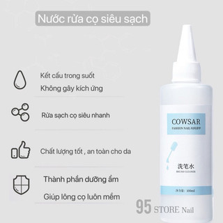 Nước rửa cọ 100ml , nước rửa sạch cọ vẽ gel , không bị chẻ tưa đầu cọ