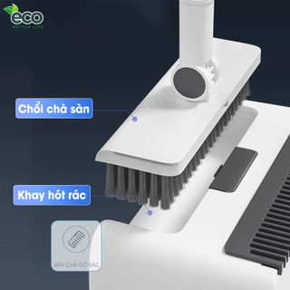 Bộ chổi quét nhà kèm hót rác 3 trong 1 đa năng ECO ,1 chổi quét 1 hót rác 1 chà sàn thiết kế nhỏ gọn