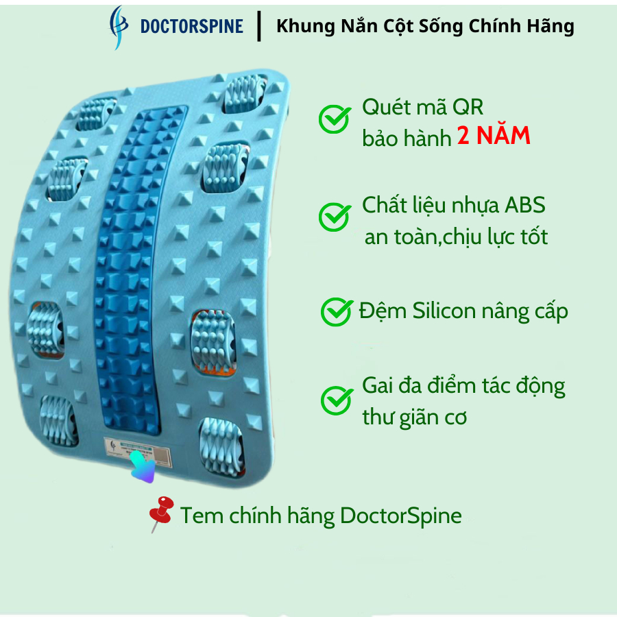 Khung nắn chỉnh cột sống chính hãng Doctorspine có tem QR bảo hành 2 năm- Cam kết loại 1