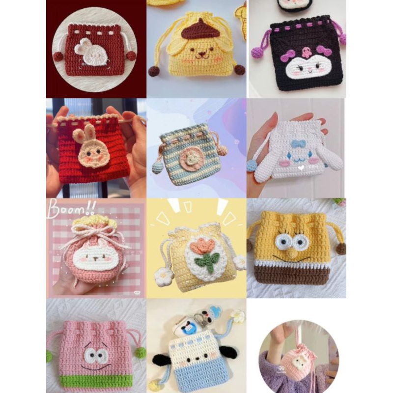 Túi Ví Len Mini , Túi Móc Len Siêu Dễ Thương | Shopee Việt Nam