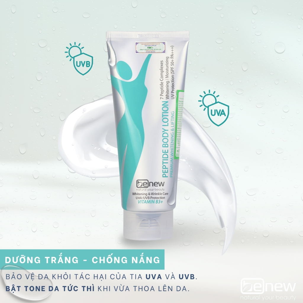 Ảnh Kem Dưỡng Makeup Body Toàn Thân Thế Hệ Mới BENEW Peptide Premium Whitening Lifting Body Lotion TAC 3