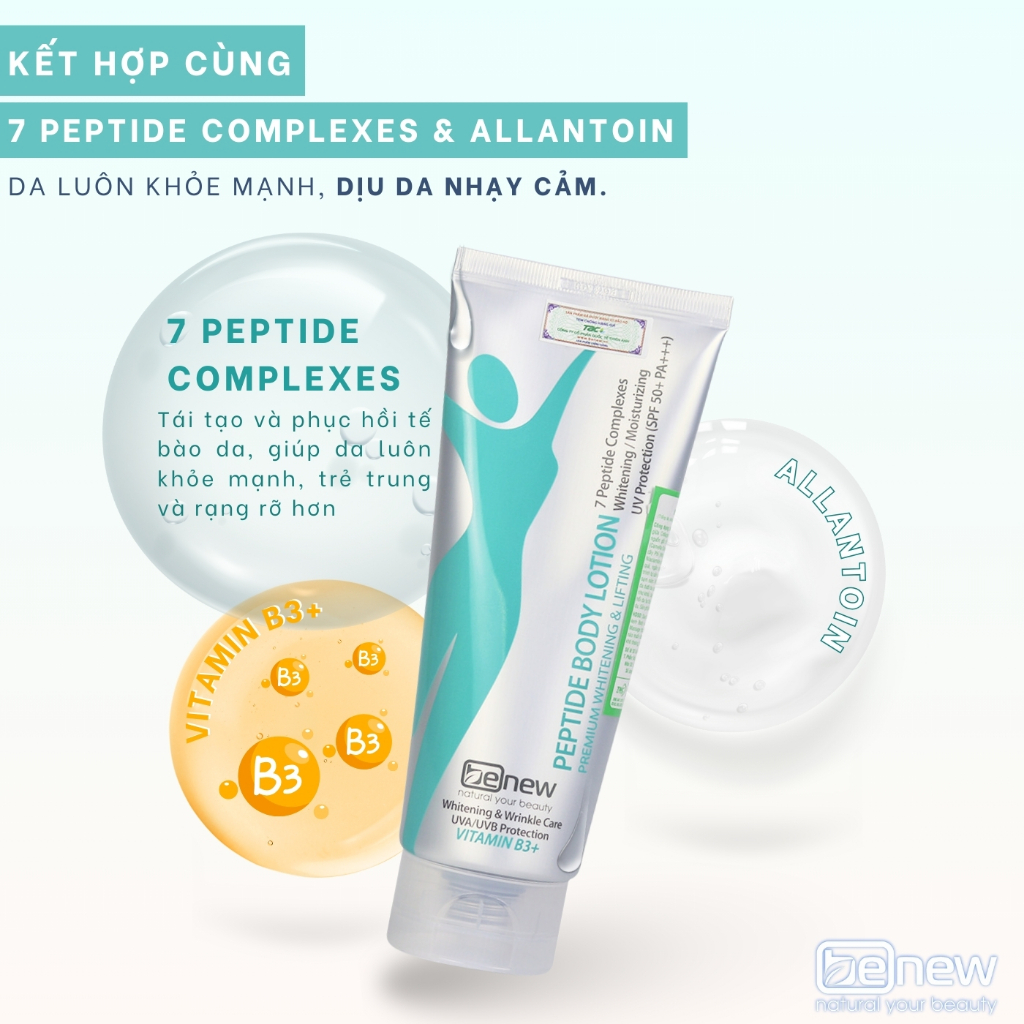 Ảnh Kem Dưỡng Makeup Body Toàn Thân Thế Hệ Mới BENEW Peptide Premium Whitening Lifting Body Lotion TAC 4