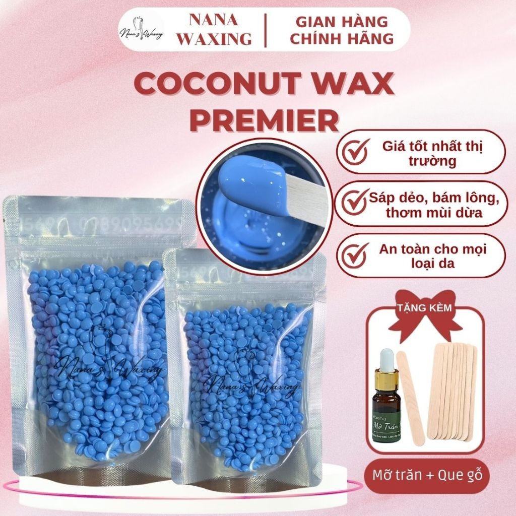 Sáp Dừa Xanh Premium Thơm Dẻo, Wax Sạch Lông Tay Chân, Râu, Nách ...