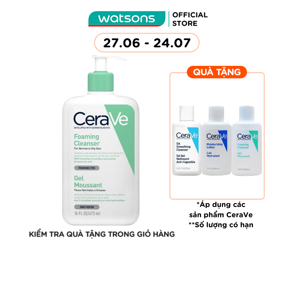 Sữa Rửa Mặt CeraVe Foaming Cleanser Giúp Làm Sạch Sâu Dành Cho Da Dầu ...