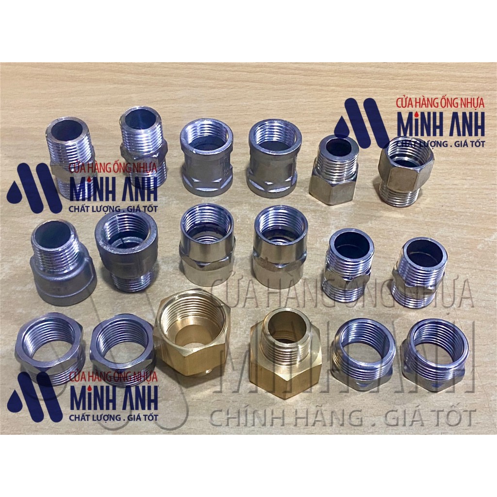Nối hai đầu Ren trong / Ren ngoài size 21 & 27 INOX. | Shopee Việt Nam