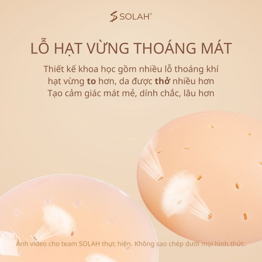 Miếng Dán Ngực Silicone Lỗ To Chống Mồ Hôi SOLAH 4 Màu Có Gel Dính Chắc Mùa Hè Đi Biển Du Lịch NP02
