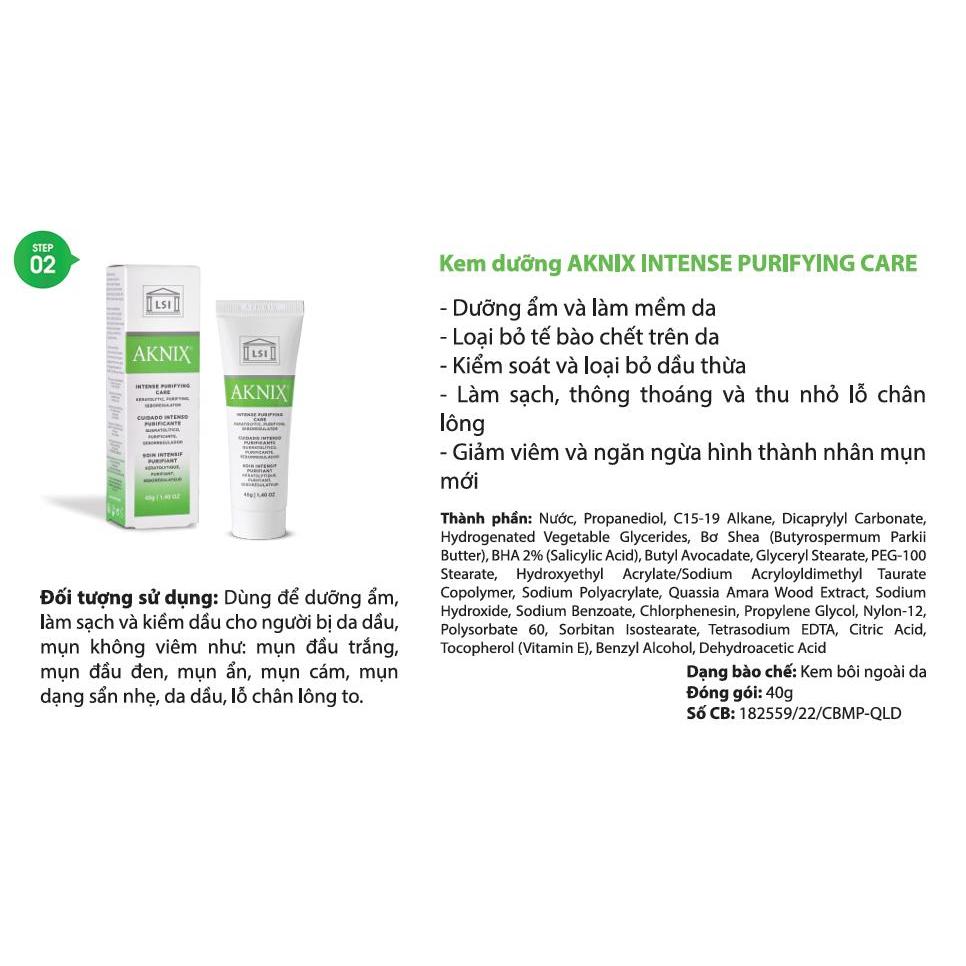 Gói 3g Kem Dưỡng AKNIX PURIFYING CARE  (Da Dầu, Mụn Không Viêm) Hàng Nhập Khẩu Pháp