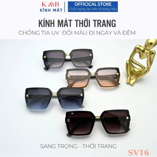 Kính mát nam nữ mắt vuông chống UV400 nhựa cao cấp thời trang thích hợp đi chơi - SV16 - SALE 20%