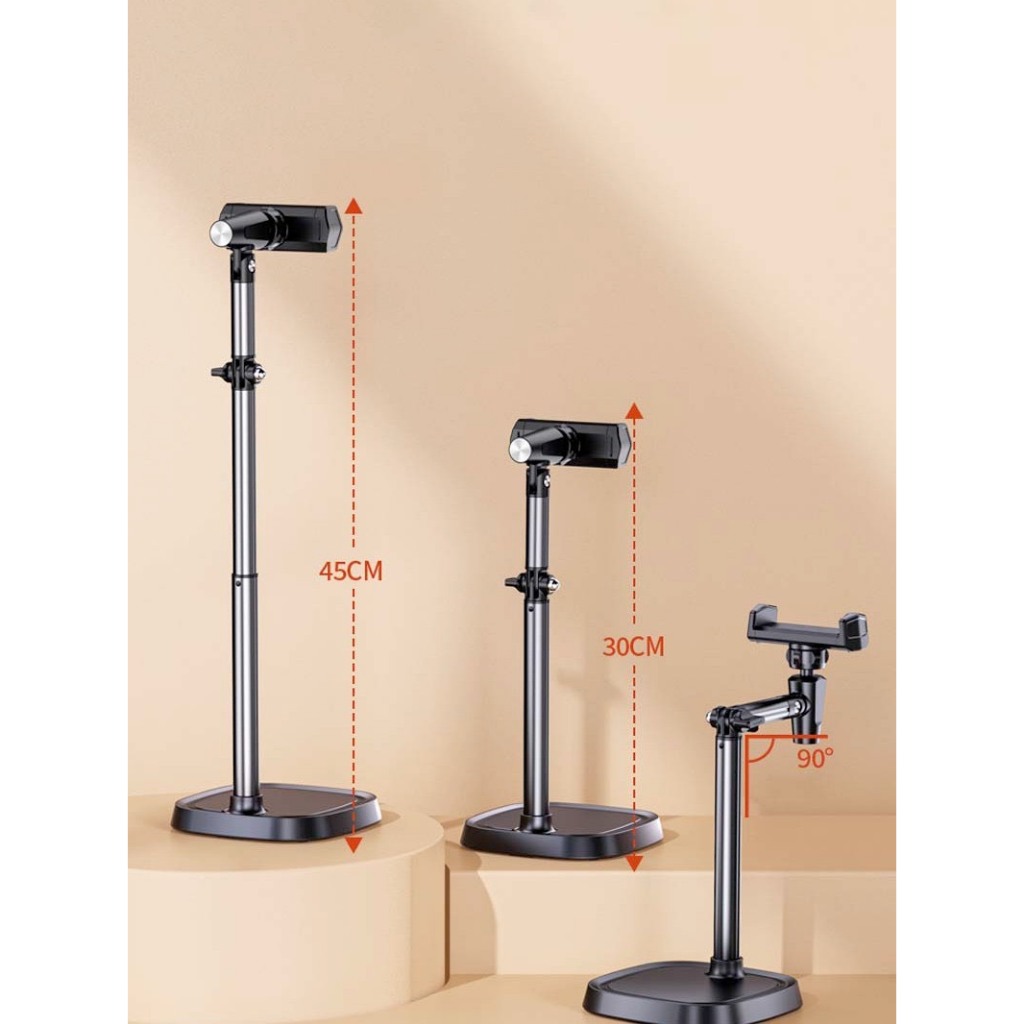 Giá đỡ điện thoại T10 livestream quay video review sản phẩm xem phim xoay 360 độ iCheco