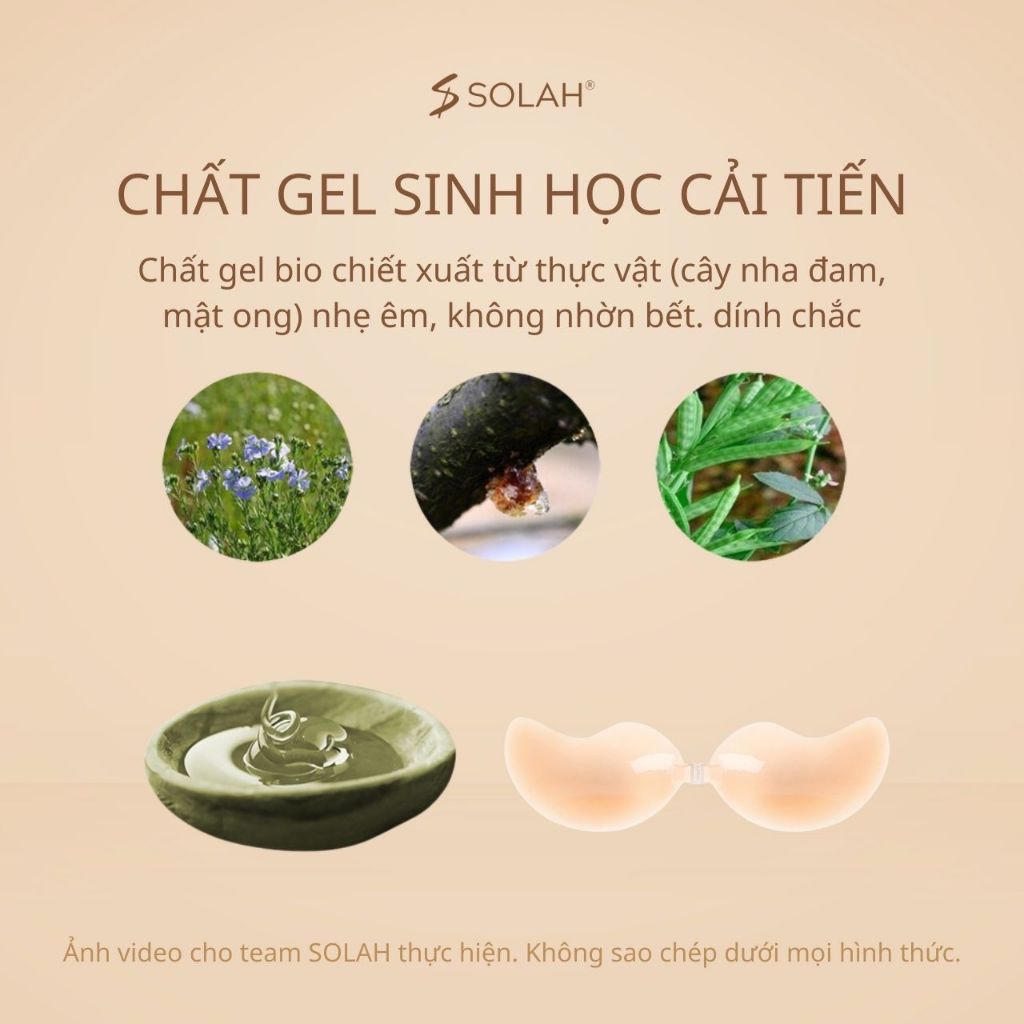 Áo Dán Ngực Silicon Xoài SOLAH Tạo Khe Mỏng Nhẹ BigSize 2 Màu Mặc Áo Váy Ôm Body Đi Tiệc Biển BR04