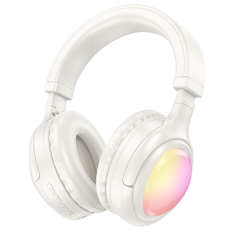 Tai nghe chụp tai Hoco W48 có bluetooth V5.3, hỗ trợ cắm thẻ nhớ TF, cổng AUX 3.5, đèn LED