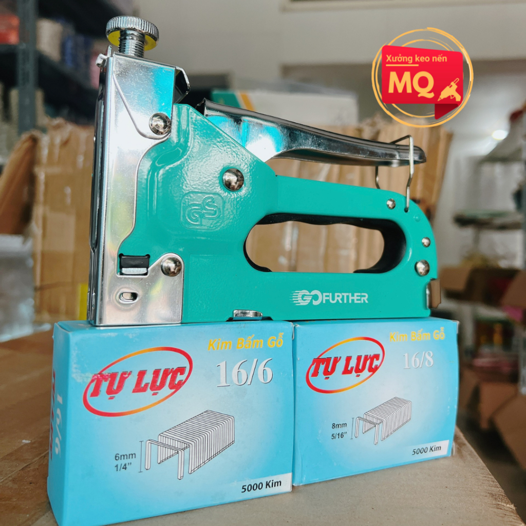 [Xưởng MQ]_Máy bắn ghim Gofuther Xanh chắc chắn cực bền (dùng được 3 ...